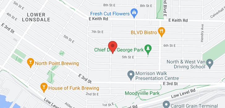 map of 502 E 5TH STREET
